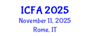 International Conference on Fisheries and Aquaculture (ICFA) November 11, 2025 - Rome, Italy