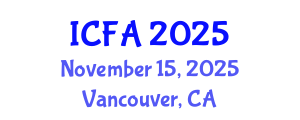International Conference on Fisheries and Aquaculture (ICFA) November 15, 2025 - Vancouver, Canada