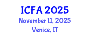 International Conference on Fisheries and Aquaculture (ICFA) November 11, 2025 - Venice, Italy