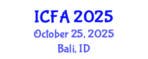 International Conference on Fisheries and Aquaculture (ICFA) October 25, 2025 - Bali, Indonesia