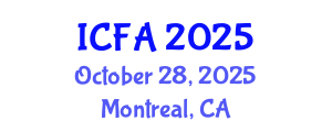 International Conference on Fisheries and Aquaculture (ICFA) October 28, 2025 - Montreal, Canada