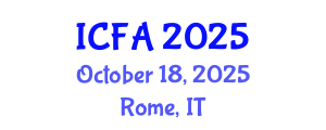 International Conference on Fisheries and Aquaculture (ICFA) October 18, 2025 - Rome, Italy