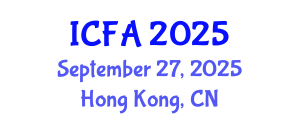 International Conference on Fisheries and Aquaculture (ICFA) September 27, 2025 - Hong Kong, China