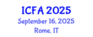 International Conference on Fisheries and Aquaculture (ICFA) September 16, 2025 - Rome, Italy
