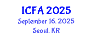 International Conference on Fisheries and Aquaculture (ICFA) September 16, 2025 - Seoul, Republic of Korea
