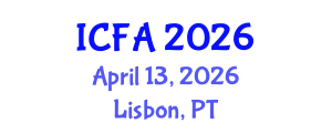 International Conference on Fisheries and Aquaculture (ICFA) April 13, 2026 - Lisbon, Portugal International Conference on Fisheries and Aquaculture (ICFA) April 13, 2026 - Lisbon, Portugal