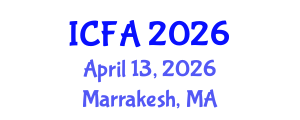 International Conference on Fisheries and Aquaculture (ICFA) April 13, 2026 - Marrakesh, Morocco International Conference on Fisheries and Aquaculture (ICFA) April 13, 2026 - Marrakesh, Morocco