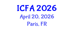 International Conference on Fisheries and Aquaculture (ICFA) April 20, 2026 - Paris, France International Conference on Fisheries and Aquaculture (ICFA) April 20, 2026 - Paris, France