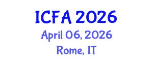 International Conference on Fisheries and Aquaculture (ICFA) April 06, 2026 - Rome, Italy International Conference on Fisheries and Aquaculture (ICFA) April 06, 2026 - Rome, Italy