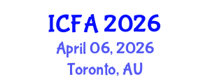 International Conference on Fisheries and Aquaculture (ICFA) April 06, 2026 - Toronto, Australia International Conference on Fisheries and Aquaculture (ICFA) April 06, 2026 - Toronto, Australia