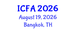 International Conference on Fisheries and Aquaculture (ICFA) August 19, 2026 - Bangkok, Thailand International Conference on Fisheries and Aquaculture (ICFA) August 19, 2026 - Bangkok, Thailand