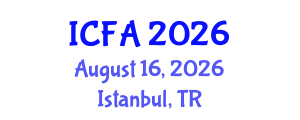 International Conference on Fisheries and Aquaculture (ICFA) August 16, 2026 - Istanbul, Turkey International Conference on Fisheries and Aquaculture (ICFA) August 16, 2026 - Istanbul, Turkey