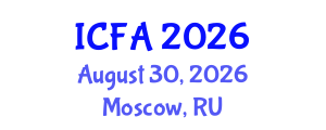 International Conference on Fisheries and Aquaculture (ICFA) August 30, 2026 - Moscow, Russia International Conference on Fisheries and Aquaculture (ICFA) August 30, 2026 - Moscow, Russia
