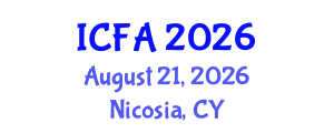 International Conference on Fisheries and Aquaculture (ICFA) August 21, 2026 - Nicosia, Cyprus International Conference on Fisheries and Aquaculture (ICFA) August 21, 2026 - Nicosia, Cyprus