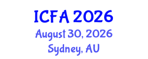 International Conference on Fisheries and Aquaculture (ICFA) August 30, 2026 - Sydney, Australia International Conference on Fisheries and Aquaculture (ICFA) August 30, 2026 - Sydney, Australia