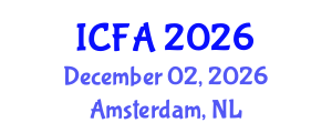 International Conference on Fisheries and Aquaculture (ICFA) December 02, 2026 - Amsterdam, Netherlands International Conference on Fisheries and Aquaculture (ICFA) December 02, 2026 - Amsterdam, Netherlands