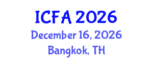 International Conference on Fisheries and Aquaculture (ICFA) December 16, 2026 - Bangkok, Thailand International Conference on Fisheries and Aquaculture (ICFA) December 16, 2026 - Bangkok, Thailand