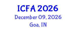 International Conference on Fisheries and Aquaculture (ICFA) December 09, 2026 - Goa, India International Conference on Fisheries and Aquaculture (ICFA) December 09, 2026 - Goa, India