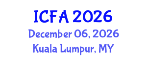 International Conference on Fisheries and Aquaculture (ICFA) December 06, 2026 - Kuala Lumpur, Malaysia International Conference on Fisheries and Aquaculture (ICFA) December 06, 2026 - Kuala Lumpur, Malaysia