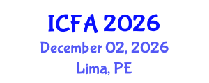 International Conference on Fisheries and Aquaculture (ICFA) December 02, 2026 - Lima, Peru International Conference on Fisheries and Aquaculture (ICFA) December 02, 2026 - Lima, Peru