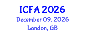International Conference on Fisheries and Aquaculture (ICFA) December 09, 2026 - London, United Kingdom International Conference on Fisheries and Aquaculture (ICFA) December 09, 2026 - London, United Kingdom