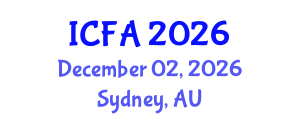 International Conference on Fisheries and Aquaculture (ICFA) December 02, 2026 - Sydney, Australia International Conference on Fisheries and Aquaculture (ICFA) December 02, 2026 - Sydney, Australia