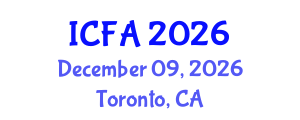 International Conference on Fisheries and Aquaculture (ICFA) December 09, 2026 - Toronto, Canada International Conference on Fisheries and Aquaculture (ICFA) December 09, 2026 - Toronto, Canada