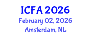 International Conference on Fisheries and Aquaculture (ICFA) February 02, 2026 - Amsterdam, Netherlands International Conference on Fisheries and Aquaculture (ICFA) February 02, 2026 - Amsterdam, Netherlands