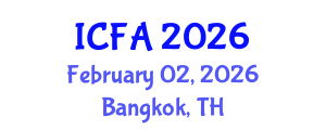 International Conference on Fisheries and Aquaculture (ICFA) February 02, 2026 - Bangkok, Thailand International Conference on Fisheries and Aquaculture (ICFA) February 02, 2026 - Bangkok, Thailand