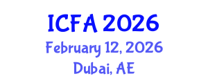 International Conference on Fisheries and Aquaculture (ICFA) February 12, 2026 - Dubai, United Arab Emirates International Conference on Fisheries and Aquaculture (ICFA) February 12, 2026 - Dubai, United Arab Emirates