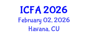 International Conference on Fisheries and Aquaculture (ICFA) February 02, 2026 - Havana, Cuba International Conference on Fisheries and Aquaculture (ICFA) February 02, 2026 - Havana, Cuba