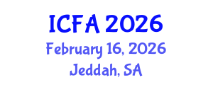 International Conference on Fisheries and Aquaculture (ICFA) February 16, 2026 - Jeddah, Saudi Arabia International Conference on Fisheries and Aquaculture (ICFA) February 16, 2026 - Jeddah, Saudi Arabia