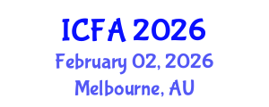 International Conference on Fisheries and Aquaculture (ICFA) February 02, 2026 - Melbourne, Australia International Conference on Fisheries and Aquaculture (ICFA) February 02, 2026 - Melbourne, Australia