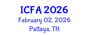 International Conference on Fisheries and Aquaculture (ICFA) February 02, 2026 - Pattaya, Thailand International Conference on Fisheries and Aquaculture (ICFA) February 02, 2026 - Pattaya, Thailand