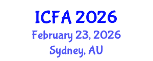 International Conference on Fisheries and Aquaculture (ICFA) February 23, 2026 - Sydney, Australia International Conference on Fisheries and Aquaculture (ICFA) February 23, 2026 - Sydney, Australia