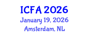 International Conference on Fisheries and Aquaculture (ICFA) January 19, 2026 - Amsterdam, Netherlands International Conference on Fisheries and Aquaculture (ICFA) January 19, 2026 - Amsterdam, Netherlands