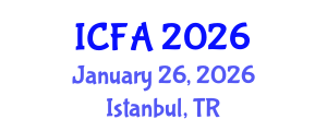 International Conference on Fisheries and Aquaculture (ICFA) January 26, 2026 - Istanbul, Turkey International Conference on Fisheries and Aquaculture (ICFA) January 26, 2026 - Istanbul, Turkey