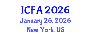 International Conference on Fisheries and Aquaculture (ICFA) January 26, 2026 - New York, United States International Conference on Fisheries and Aquaculture (ICFA) January 26, 2026 - New York, United States