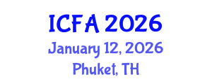 International Conference on Fisheries and Aquaculture (ICFA) January 12, 2026 - Phuket, Thailand