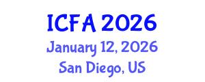 International Conference on Fisheries and Aquaculture (ICFA) January 12, 2026 - San Diego, United States International Conference on Fisheries and Aquaculture (ICFA) January 12, 2026 - San Diego, United States