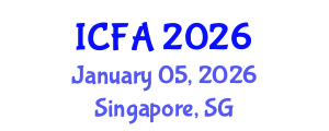 International Conference on Fisheries and Aquaculture (ICFA) January 05, 2026 - Singapore, Singapore International Conference on Fisheries and Aquaculture (ICFA) January 05, 2026 - Singapore, Singapore