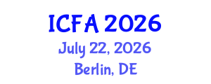 International Conference on Fisheries and Aquaculture (ICFA) July 22, 2026 - Berlin, Germany International Conference on Fisheries and Aquaculture (ICFA) July 22, 2026 - Berlin, Germany