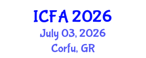 International Conference on Fisheries and Aquaculture (ICFA) July 03, 2026 - Corfu, Greece International Conference on Fisheries and Aquaculture (ICFA) July 03, 2026 - Corfu, Greece