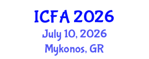International Conference on Fisheries and Aquaculture (ICFA) July 10, 2026 - Mykonos, Greece International Conference on Fisheries and Aquaculture (ICFA) July 10, 2026 - Mykonos, Greece