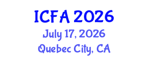 International Conference on Fisheries and Aquaculture (ICFA) July 17, 2026 - Quebec City, Canada International Conference on Fisheries and Aquaculture (ICFA) July 17, 2026 - Quebec City, Canada