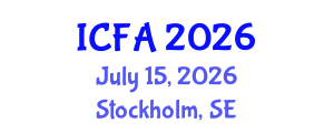 International Conference on Fisheries and Aquaculture (ICFA) July 15, 2026 - Stockholm, Sweden International Conference on Fisheries and Aquaculture (ICFA) July 15, 2026 - Stockholm, Sweden