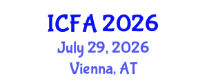 International Conference on Fisheries and Aquaculture (ICFA) July 29, 2026 - Vienna, Austria International Conference on Fisheries and Aquaculture (ICFA) July 29, 2026 - Vienna, Austria