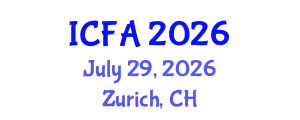 International Conference on Fisheries and Aquaculture (ICFA) July 29, 2026 - Zurich, Switzerland International Conference on Fisheries and Aquaculture (ICFA) July 29, 2026 - Zurich, Switzerland