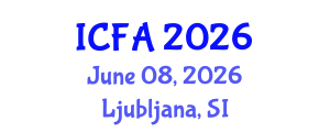 International Conference on Fisheries and Aquaculture (ICFA) June 08, 2026 - Ljubljana, Slovenia International Conference on Fisheries and Aquaculture (ICFA) June 08, 2026 - Ljubljana, Slovenia