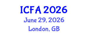 International Conference on Fisheries and Aquaculture (ICFA) June 29, 2026 - London, United Kingdom International Conference on Fisheries and Aquaculture (ICFA) June 29, 2026 - London, United Kingdom
